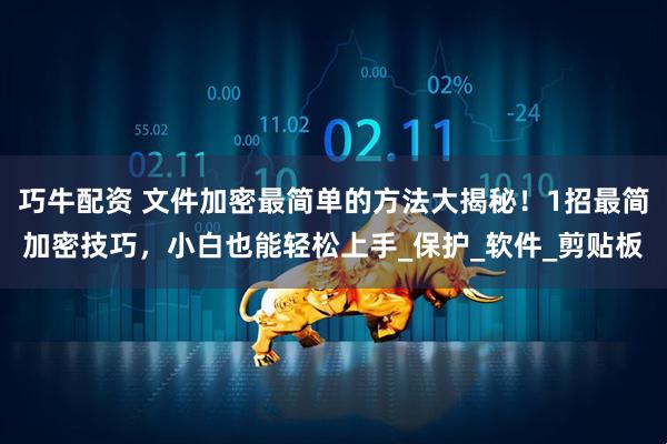 巧牛配资 文件加密最简单的方法大揭秘！1招最简加密技巧，小白也能轻松上手_保护_软件_剪贴板